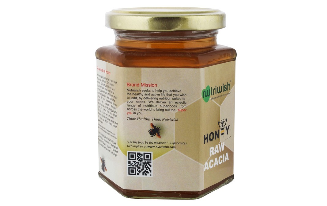 Nutriwish Honey Raw Acacia    Glass Jar  350 grams